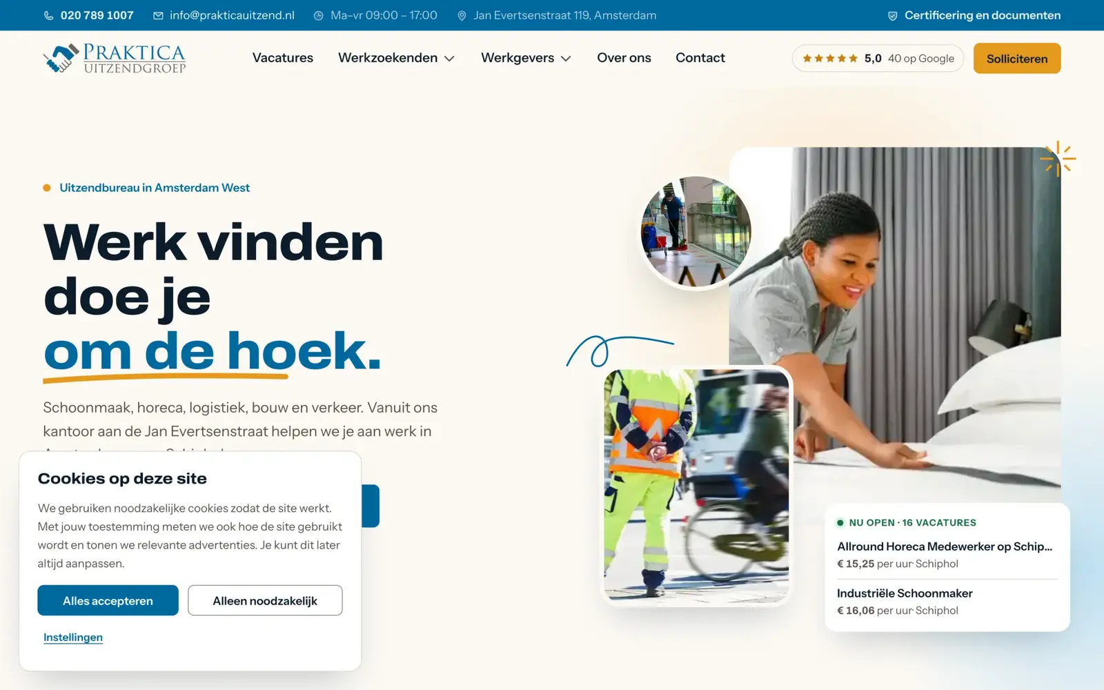 De cookiebanner op prakticauitzend.nl: statistieken en advertenties laden pas na toestemming